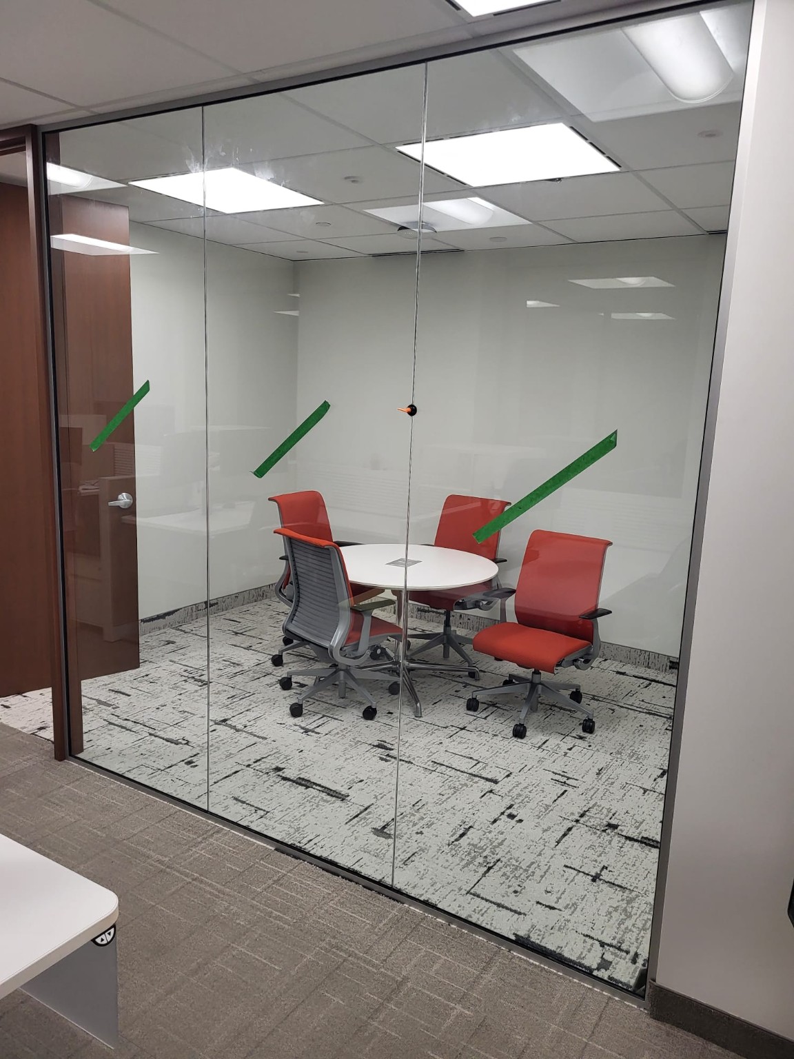 Commercial glass installation
